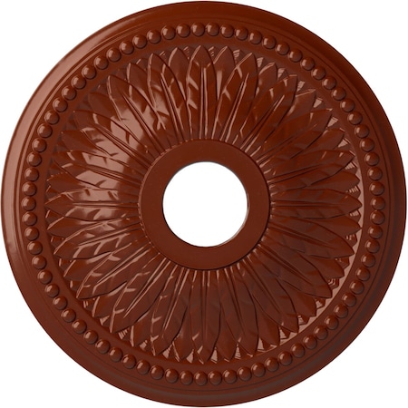Ekena Millwork Bailey Ceiling Medallion (Fits Canopies up to 5 3/4"), 18"OD x 3 3/4"ID x 1 1/2"P, Firebrick CM18BIFIF